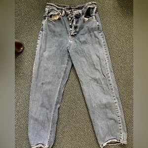 Blue straighlegged jeans